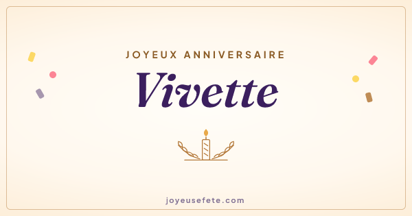 Image « Joyeux anniversaire Vivette » au format large