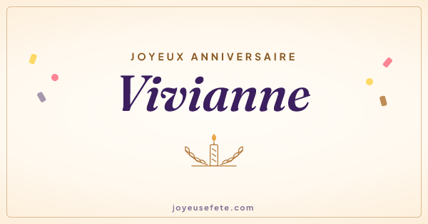 Image « Joyeux anniversaire Vivianne » au format large