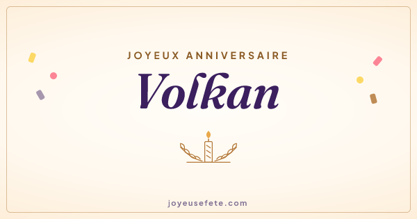 Image « Joyeux anniversaire Volkan » au format large