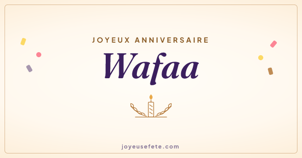 Image « Joyeux anniversaire Wafaa » au format large