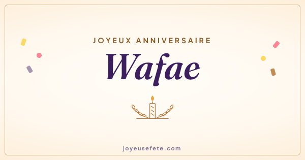 Image « Joyeux anniversaire Wafae » au format large
