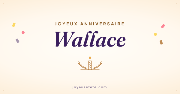 Image « Joyeux anniversaire Wallace » au format large