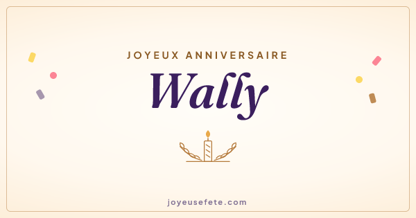Image « Joyeux anniversaire Wally » au format large