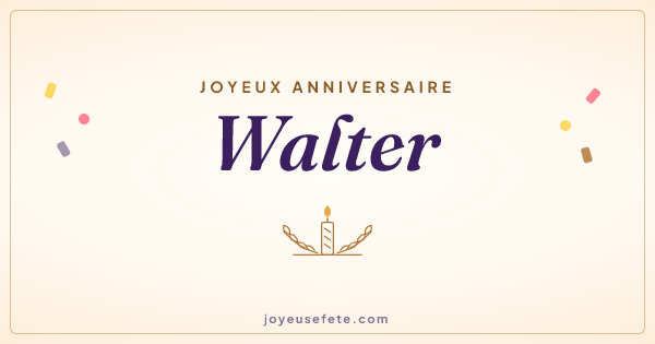 Image « Joyeux anniversaire Walter » au format large
