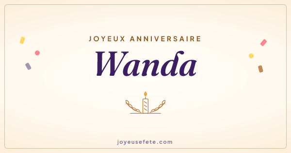 Image « Joyeux anniversaire Wanda » au format large