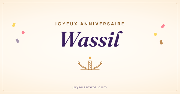 Image « Joyeux anniversaire Wassil » au format large