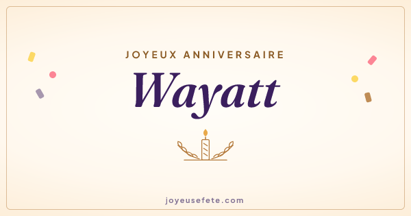 Image « Joyeux anniversaire Wayatt » au format large