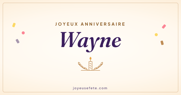 Image « Joyeux anniversaire Wayne » au format large