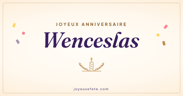 Image « Joyeux anniversaire Wenceslas » au format large