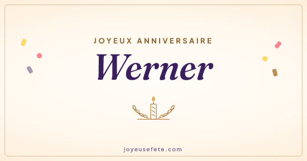 Image « Joyeux anniversaire Werner » au format large