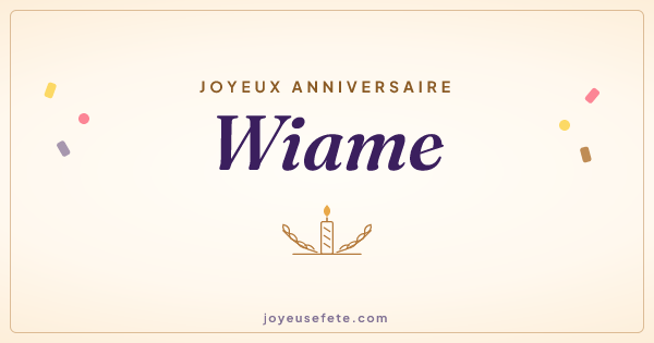 Image « Joyeux anniversaire Wiame » au format large