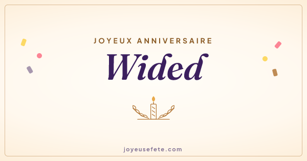 Image « Joyeux anniversaire Wided » au format large
