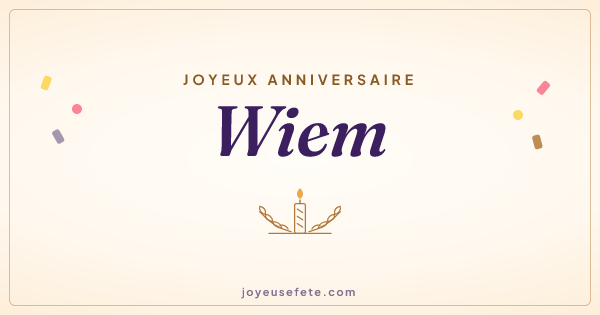 Image « Joyeux anniversaire Wiem » au format large