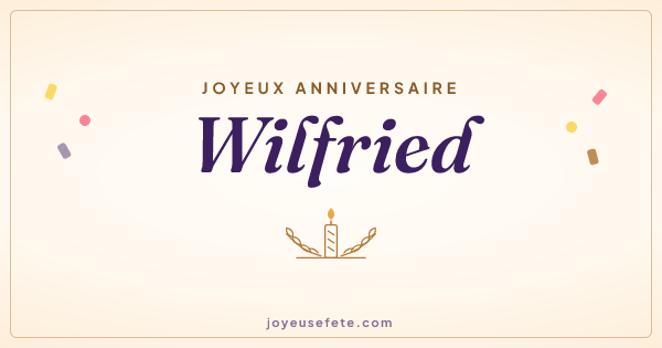 Image « Joyeux anniversaire Wilfried » au format large