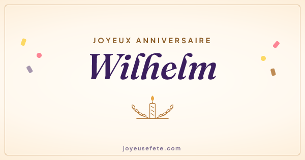 Image « Joyeux anniversaire Wilhelm » au format large