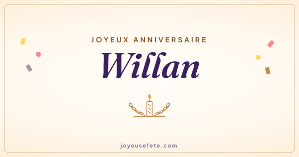 Image « Joyeux anniversaire Willan » au format large