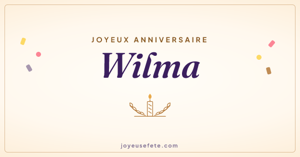 Image « Joyeux anniversaire Wilma » au format large