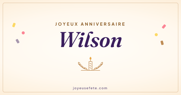 Image « Joyeux anniversaire Wilson » au format large
