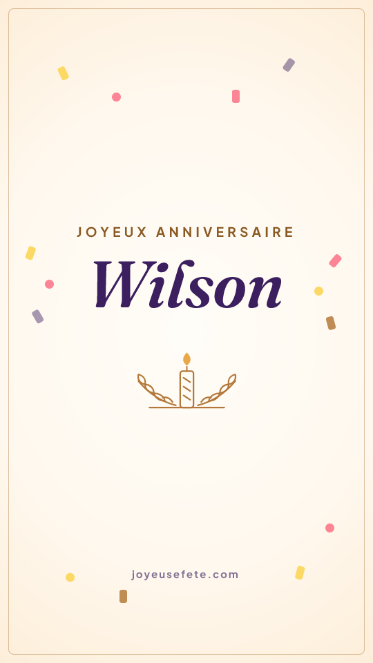 Image « Joyeux anniversaire Wilson » au format story