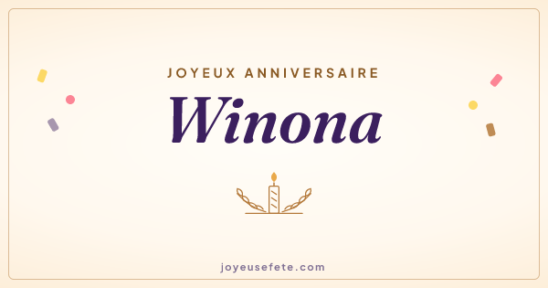 Image « Joyeux anniversaire Winona » au format large