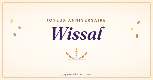Image « Joyeux anniversaire Wissal » au format large