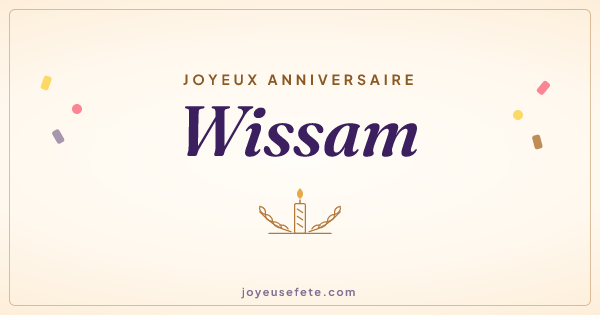 Image « Joyeux anniversaire Wissam » au format large