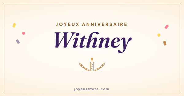Image « Joyeux anniversaire Withney » au format large
