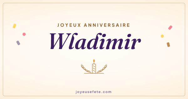 Image « Joyeux anniversaire Wladimir » au format large