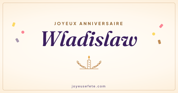 Image « Joyeux anniversaire Wladislaw » au format large