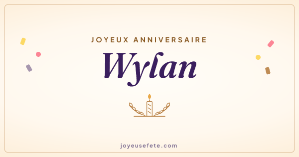 Image « Joyeux anniversaire Wylan » au format large