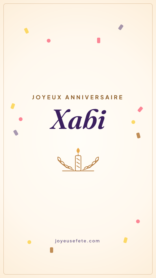 Image « Joyeux anniversaire Xabi » au format story