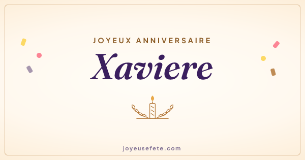 Image « Joyeux anniversaire Xaviere » au format large