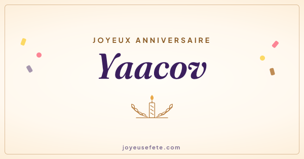 Image « Joyeux anniversaire Yaacov » au format large