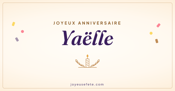 Image « Joyeux anniversaire Yaëlle » au format large