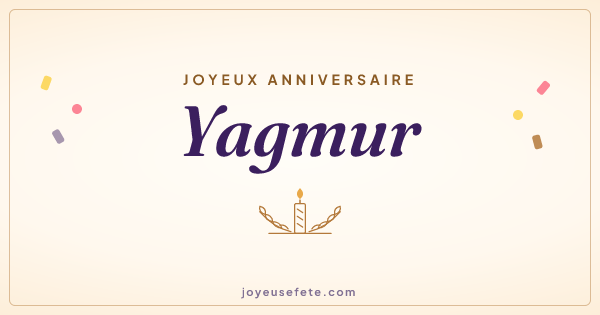 Image « Joyeux anniversaire Yagmur » au format large