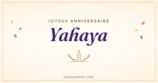 Image « Joyeux anniversaire Yahaya » au format large