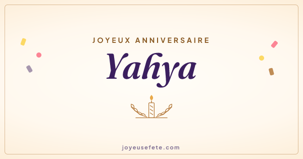 Image « Joyeux anniversaire Yahya » au format large