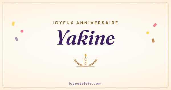 Image « Joyeux anniversaire Yakine » au format large