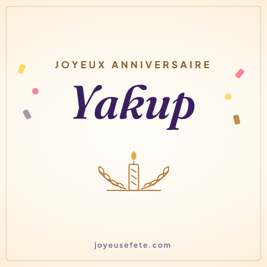 Image carrée « Joyeux anniversaire Yakup » pour WhatsApp