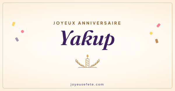 Image « Joyeux anniversaire Yakup » au format large