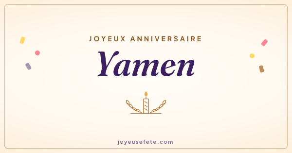 Image « Joyeux anniversaire Yamen » au format large