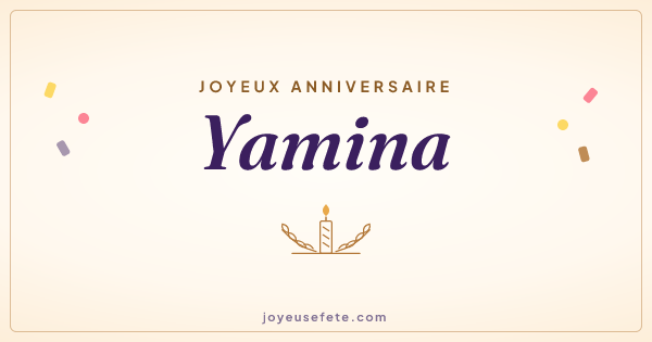 Image « Joyeux anniversaire Yamina » au format large
