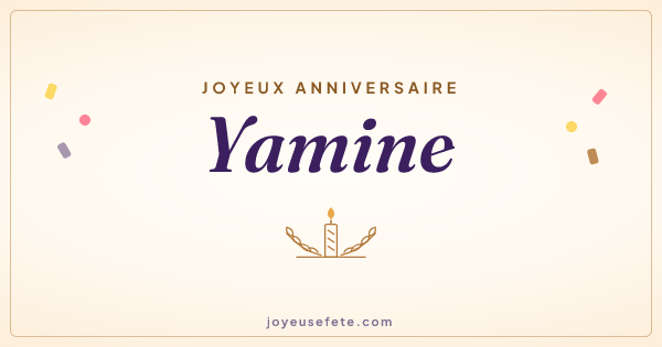 Image « Joyeux anniversaire Yamine » au format large