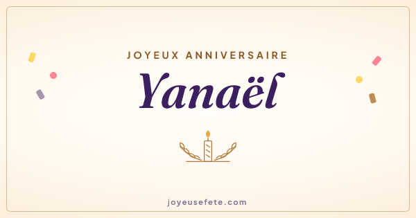 Image « Joyeux anniversaire Yanaël » au format large