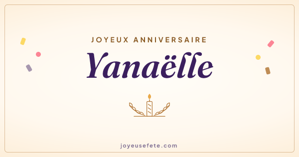 Image « Joyeux anniversaire Yanaëlle » au format large