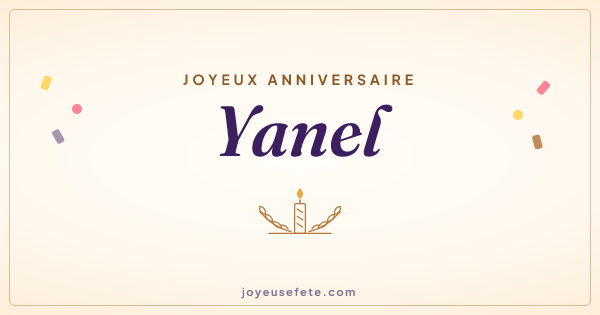 Image « Joyeux anniversaire Yanel » au format large