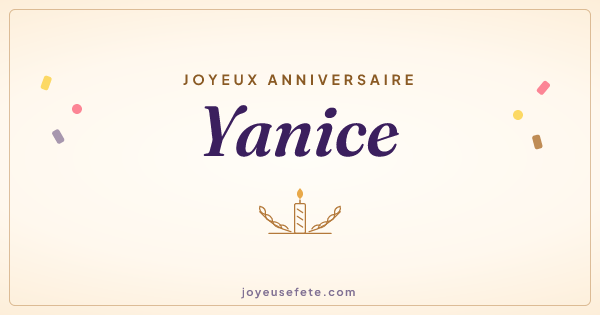 Image « Joyeux anniversaire Yanice » au format large