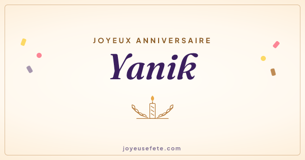 Image « Joyeux anniversaire Yanik » au format large