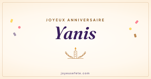 Image « Joyeux anniversaire Yanis » au format large