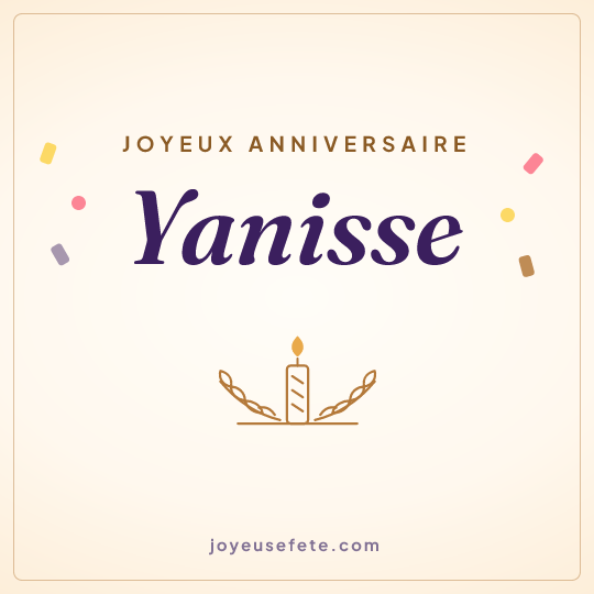 Image carrée « Joyeux anniversaire Yanisse » pour WhatsApp